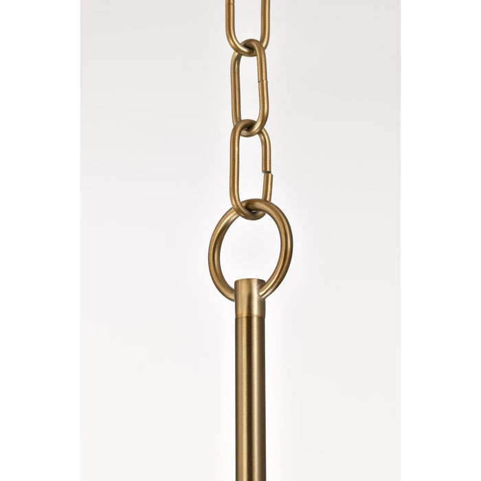 SATCO/NUVO Liam 3-Light Island Pendant Burnished Brass White Opal Glass (60-8208)