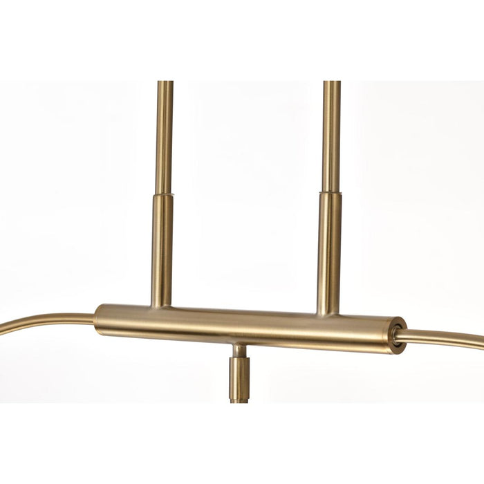 SATCO/NUVO Liam 3-Light Island Pendant Burnished Brass White Opal Glass (60-8208)