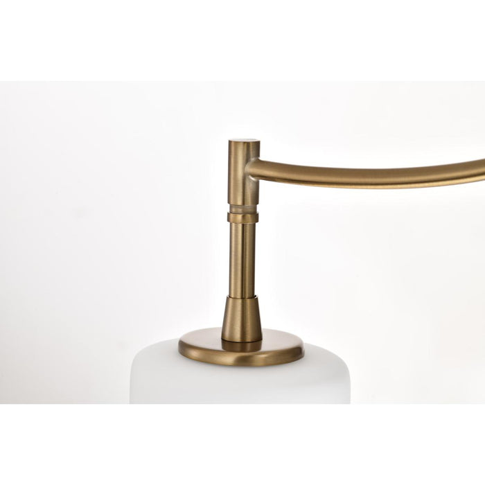 SATCO/NUVO Liam 3-Light Island Pendant Burnished Brass White Opal Glass (60-8208)