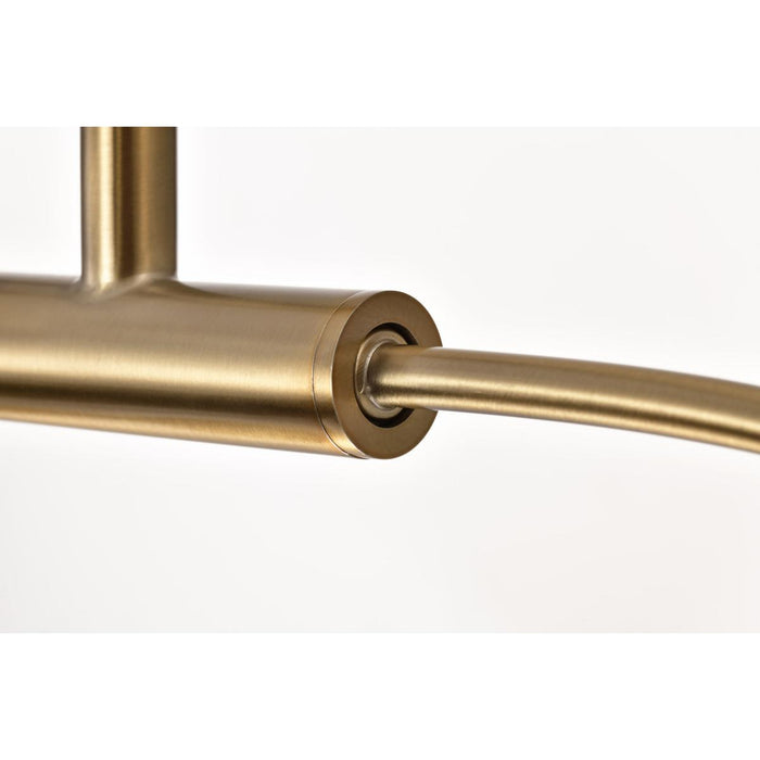 SATCO/NUVO Liam 3-Light Island Pendant Burnished Brass White Opal Glass (60-8208)