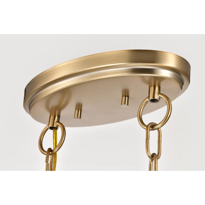 SATCO/NUVO Liam 3-Light Island Pendant Burnished Brass White Opal Glass (60-8208)