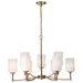 SATCO/NUVO Liam 9-Light Chandelier Burnished Brass White Opal Glass (60-8209)