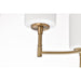 SATCO/NUVO Liam 9-Light Chandelier Burnished Brass White Opal Glass (60-8209)