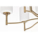 SATCO/NUVO Liam 9-Light Chandelier Burnished Brass White Opal Glass (60-8209)