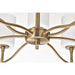 SATCO/NUVO Liam 9-Light Chandelier Burnished Brass White Opal Glass (60-8209)