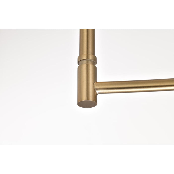 SATCO/NUVO Liam 9-Light Chandelier Burnished Brass White Opal Glass (60-8209)