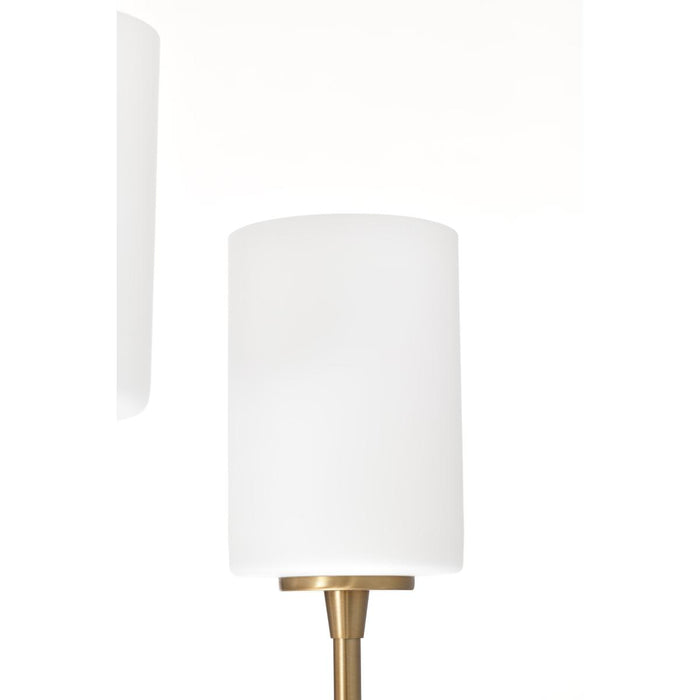 SATCO/NUVO Liam 9-Light Chandelier Burnished Brass White Opal Glass (60-8209)