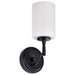 SATCO/NUVO Liam 1-Light Vanity Matte Black White Opal Glass (60-8211)