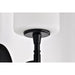 SATCO/NUVO Liam 1-Light Vanity Matte Black White Opal Glass (60-8211)