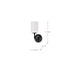 SATCO/NUVO Liam 1-Light Vanity Matte Black White Opal Glass (60-8211)