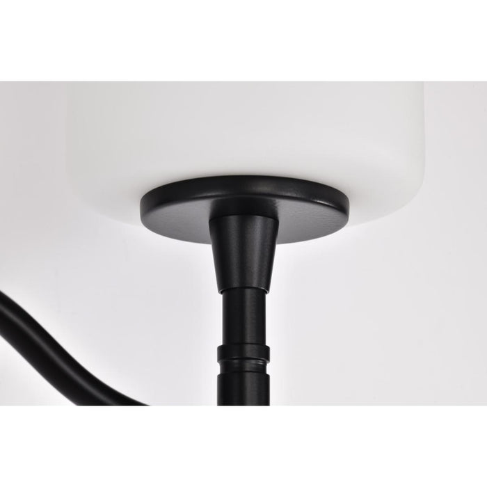 SATCO/NUVO Liam 2-Light Vanity Matte Black White Opal Glass (60-8212)