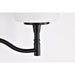 SATCO/NUVO Liam 2-Light Vanity Matte Black White Opal Glass (60-8212)