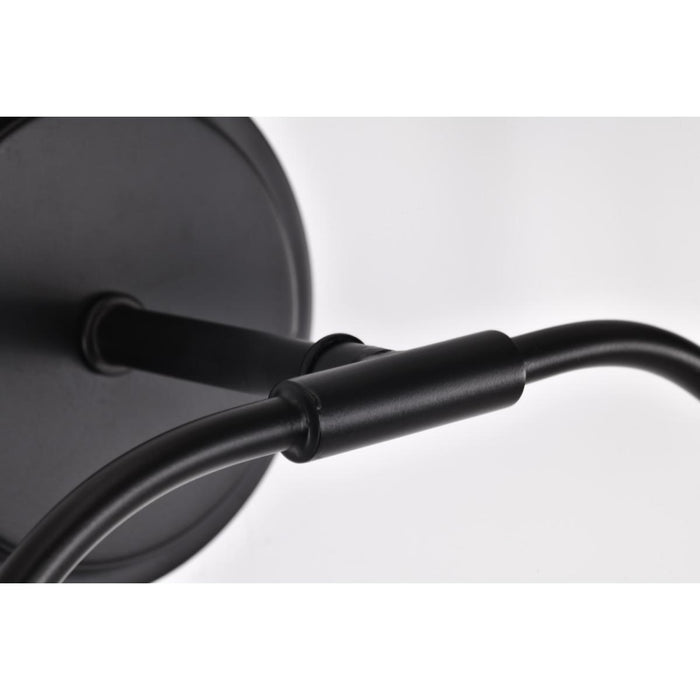 SATCO/NUVO Liam 2-Light Vanity Matte Black White Opal Glass (60-8212)