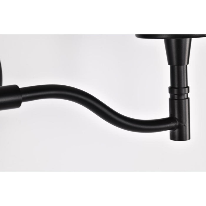 SATCO/NUVO Liam 2-Light Vanity Matte Black White Opal Glass (60-8212)