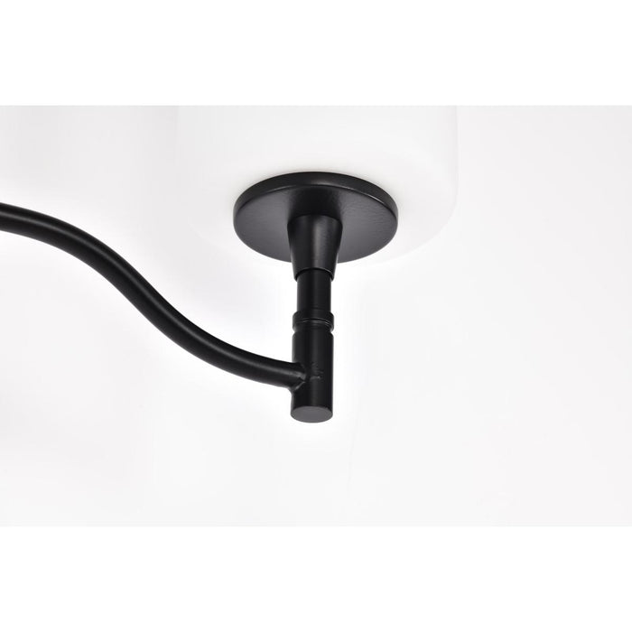 SATCO/NUVO Liam 2-Light Vanity Matte Black White Opal Glass (60-8212)