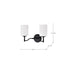 SATCO/NUVO Liam 2-Light Vanity Matte Black White Opal Glass (60-8212)