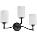 SATCO/NUVO Liam 3-Light Vanity Matte Black White Opal Glass (60-8213)