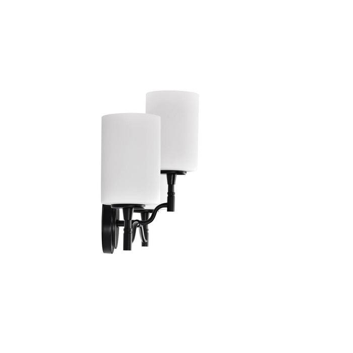 SATCO/NUVO Liam 3-Light Vanity Matte Black White Opal Glass (60-8213)