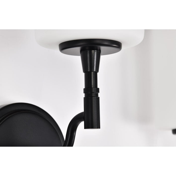 SATCO/NUVO Liam 3-Light Vanity Matte Black White Opal Glass (60-8213)