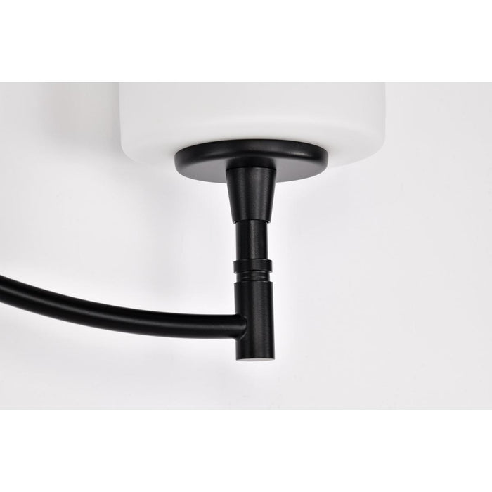 SATCO/NUVO Liam 3-Light Vanity Matte Black White Opal Glass (60-8213)