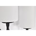 SATCO/NUVO Liam 3-Light Vanity Matte Black White Opal Glass (60-8213)