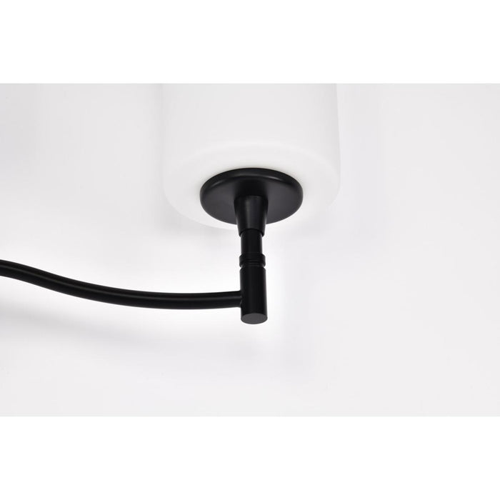 SATCO/NUVO Liam 3-Light Vanity Matte Black White Opal Glass (60-8213)