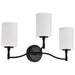 SATCO/NUVO Liam 3-Light Vanity Matte Black White Opal Glass (60-8213)