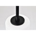 SATCO/NUVO Liam 1-Light Mini Pendant Matte Black White Opal Glass (60-8215)