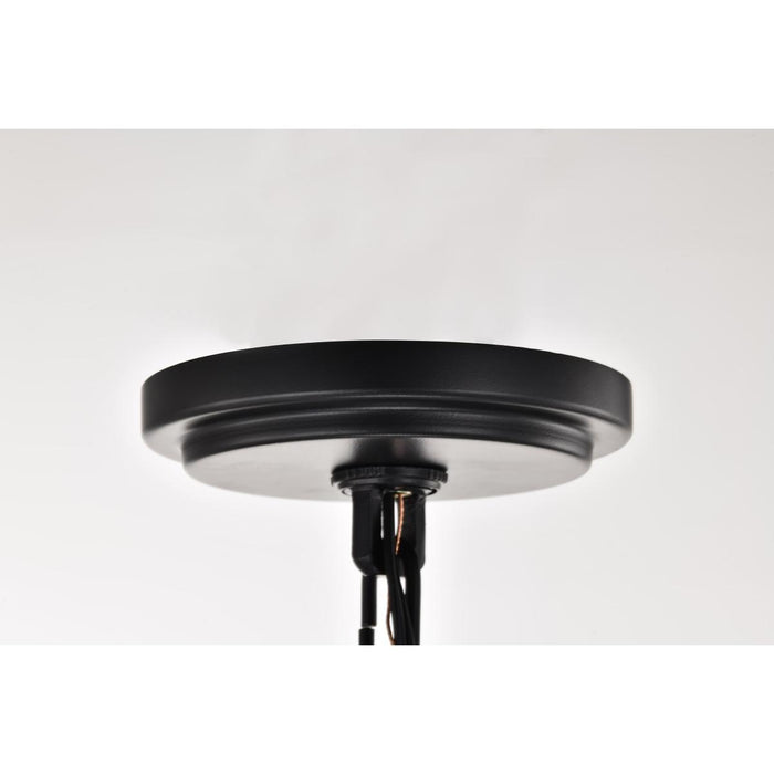 SATCO/NUVO Liam 1-Light Mini Pendant Matte Black White Opal Glass (60-8215)