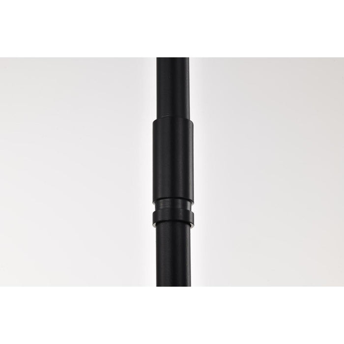 SATCO/NUVO Liam 1-Light Mini Pendant Matte Black White Opal Glass (60-8215)