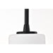 SATCO/NUVO Liam 1-Light Mini Pendant Matte Black White Opal Glass (60-8215)