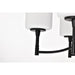 SATCO/NUVO Liam 6-Light Chandelier Matte Black White Opal Glass (60-8216)