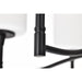 SATCO/NUVO Liam 6-Light Chandelier Matte Black White Opal Glass (60-8216)