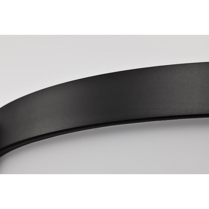 SATCO/NUVO Liam 3-Light Flush Mount Matte Black White Opal Glass (60-8217)