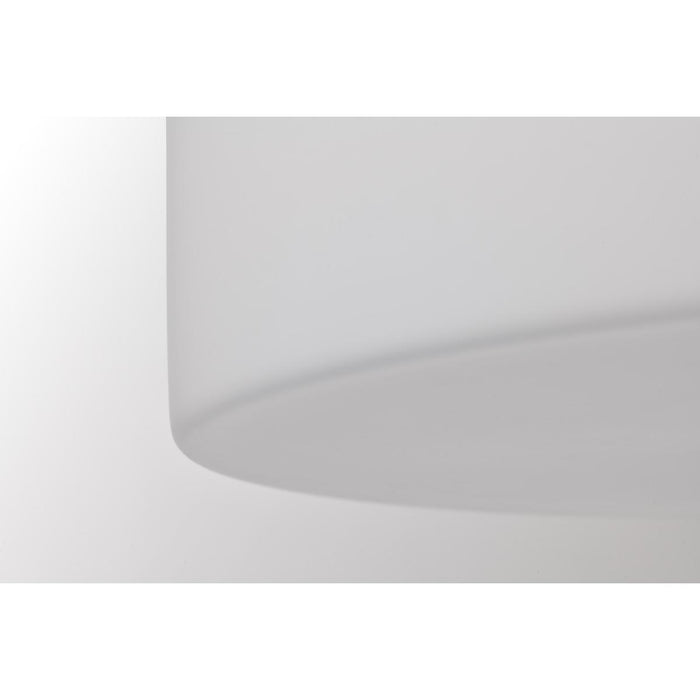 SATCO/NUVO Liam 3-Light Flush Mount Matte Black White Opal Glass (60-8217)