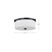 SATCO/NUVO Liam 3-Light Flush Mount Matte Black White Opal Glass (60-8217)