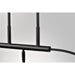 SATCO/NUVO Liam 3-Light Island Pendant Matte Black White Opal Glass (60-8218)
