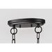 SATCO/NUVO Liam 3-Light Island Pendant Matte Black White Opal Glass (60-8218)