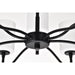 SATCO/NUVO Liam 9-Light Chandelier Matte Black White Opal Glass (60-8219)