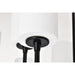 SATCO/NUVO Liam 9-Light Chandelier Matte Black White Opal Glass (60-8219)