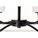 SATCO/NUVO Liam 9-Light Chandelier Matte Black White Opal Glass (60-8219)