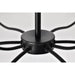SATCO/NUVO Liam 9-Light Chandelier Matte Black White Opal Glass (60-8219)