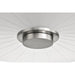 SATCO/NUVO Lune 3-Light Flush Mount Brushed Nickel Finish Etched White Glass (60-8220)