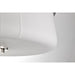 SATCO/NUVO Lune 3-Light Flush Mount Brushed Nickel Finish Etched White Glass (60-8220)