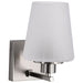SATCO/NUVO Lune 1-Light Vanity Brushed Nickel Finish Etched White Glass (60-8221)