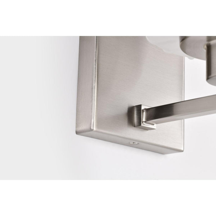 SATCO/NUVO Lune 1-Light Vanity Brushed Nickel Finish Etched White Glass (60-8221)