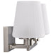 SATCO/NUVO Lune 2-Light Vanity Brushed Nickel Finish Etched White Glass (60-8222)
