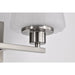 SATCO/NUVO Lune 2-Light Vanity Brushed Nickel Finish Etched White Glass (60-8222)