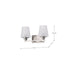 SATCO/NUVO Lune 2-Light Vanity Brushed Nickel Finish Etched White Glass (60-8222)