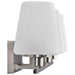 SATCO/NUVO Lune 3-Light Vanity Brushed Nickel Finish Etched White Glass (60-8223)
